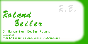roland beiler business card